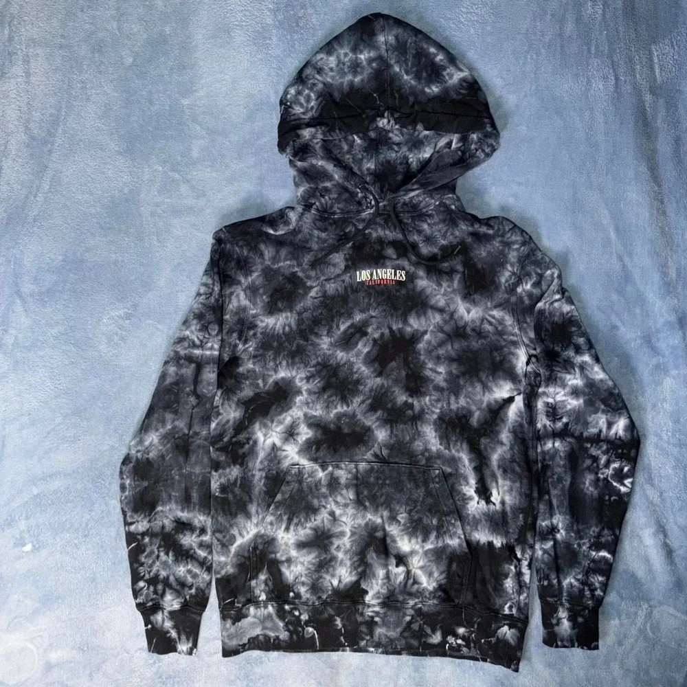 H&M Divided black and gray tie-dye hoodie